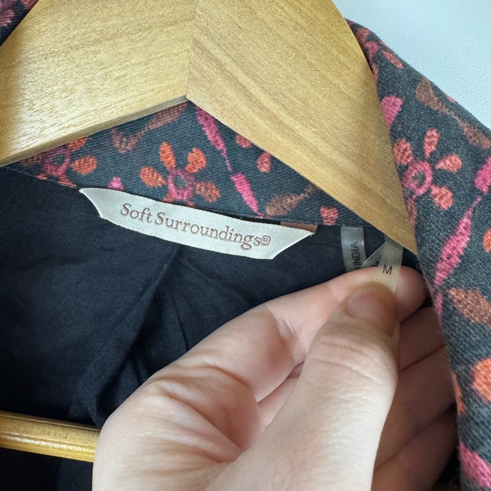 Soft Surroundings Patchwork Jacket Medium Sequin … - image 8